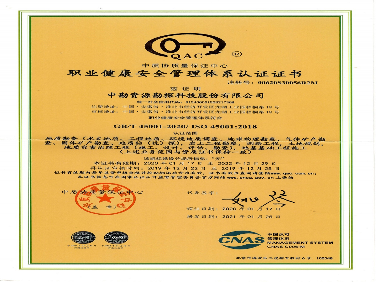 OHSAS18001职业健康安全管理体系