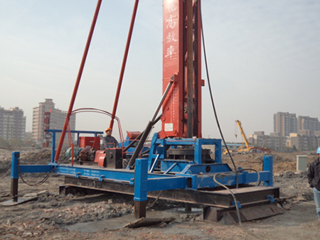 淮北华松太阳城水泥搅拌桩施工现场